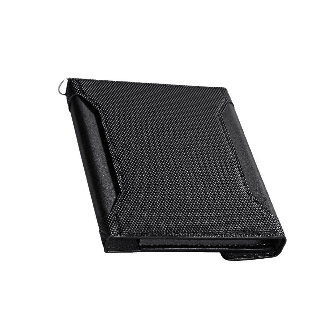 Leather Short Men's Passport Holder Portable Stylish And Versatile Large Capacity Passport Jacket - skylit