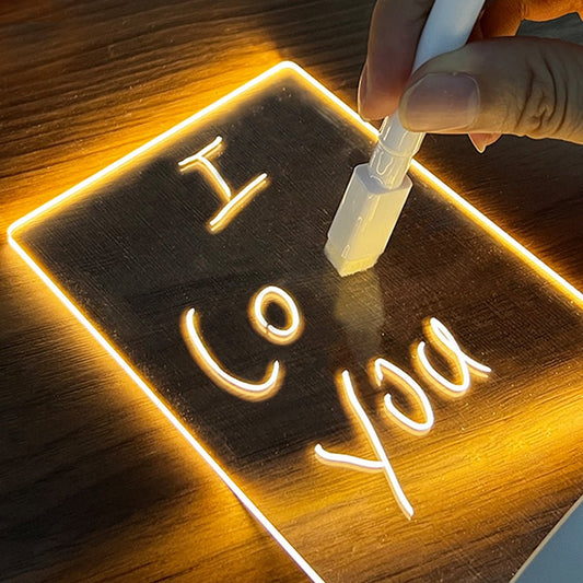 Creative Note Board Creative Led Night Light USB Message Board Holiday Light With Pen Gift For Children Girlfriend Decoration Night Lamp - skylit