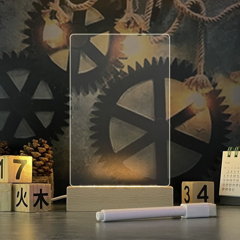 Creative Note Board Creative Led Night Light USB Message Board Holiday Light With Pen Gift For Children Girlfriend Decoration Night Lamp - skylit