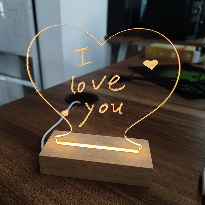 Creative Note Board Creative Led Night Light USB Message Board Holiday Light With Pen Gift For Children Girlfriend Decoration Night Lamp - skylit