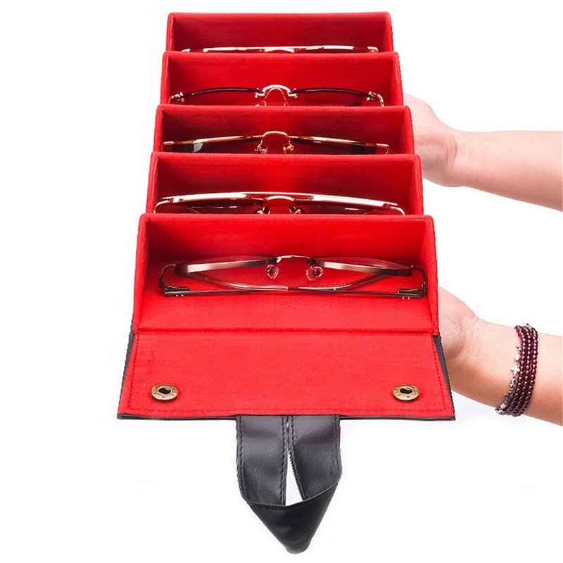 Portable 5 grid glasses storage box - skylit