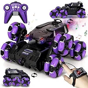 Remote Control Tank Six - wheeled Stunt Car 24g Gesture Sensing Children's Toys - skylit