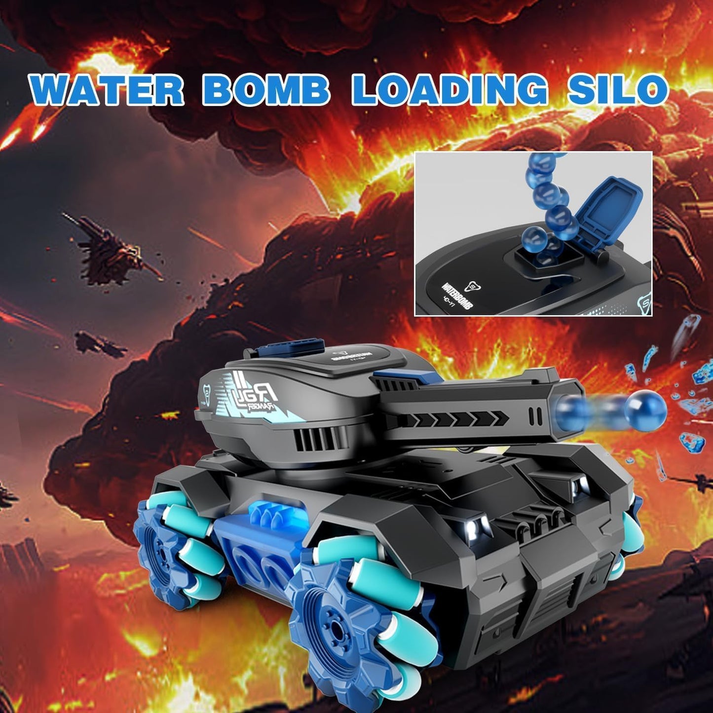Remote Control Tank Six - wheeled Stunt Car 24g Gesture Sensing Children's Toys - skylit