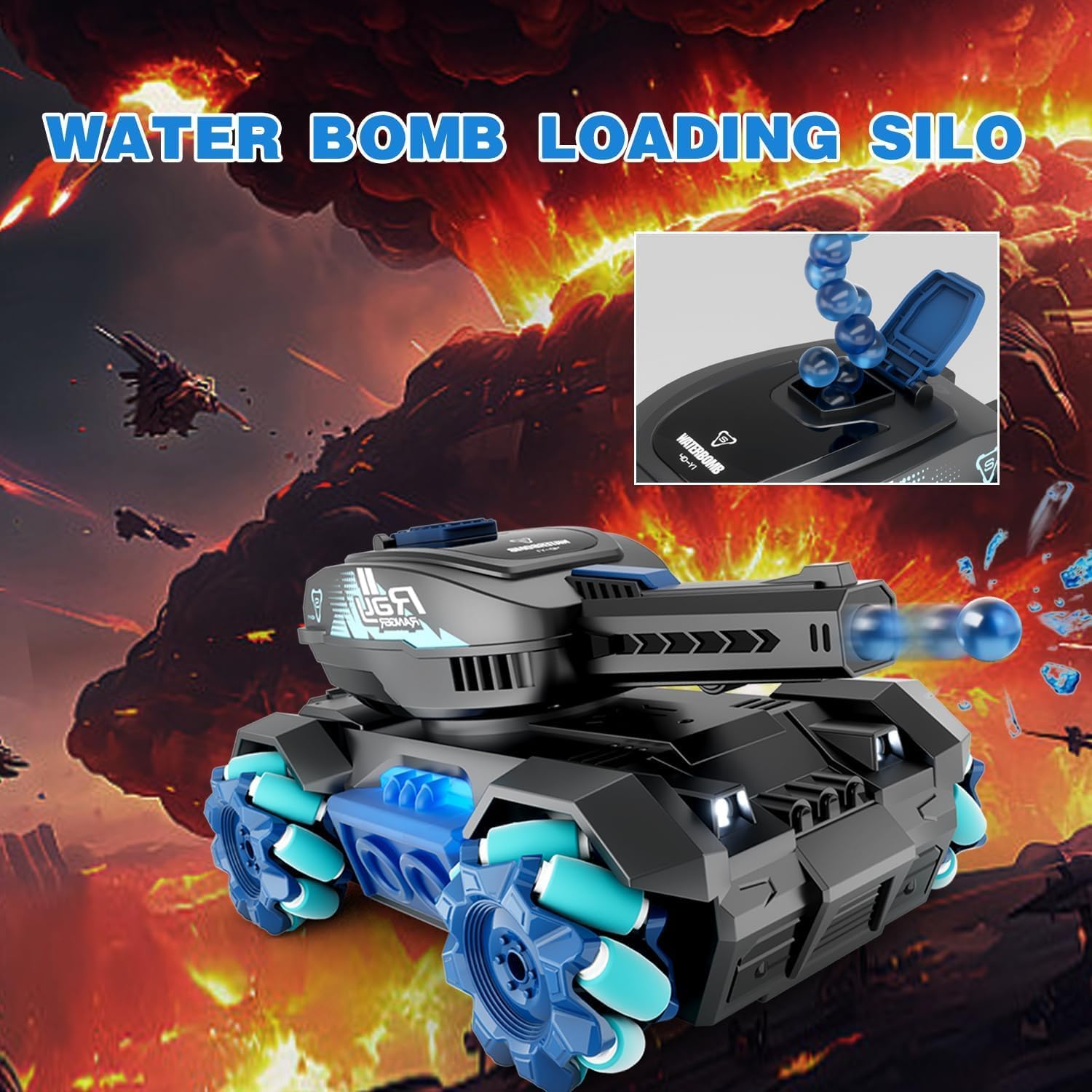 Remote Control Tank Six - wheeled Stunt Car 24g Gesture Sensing Children's Toys - skylit