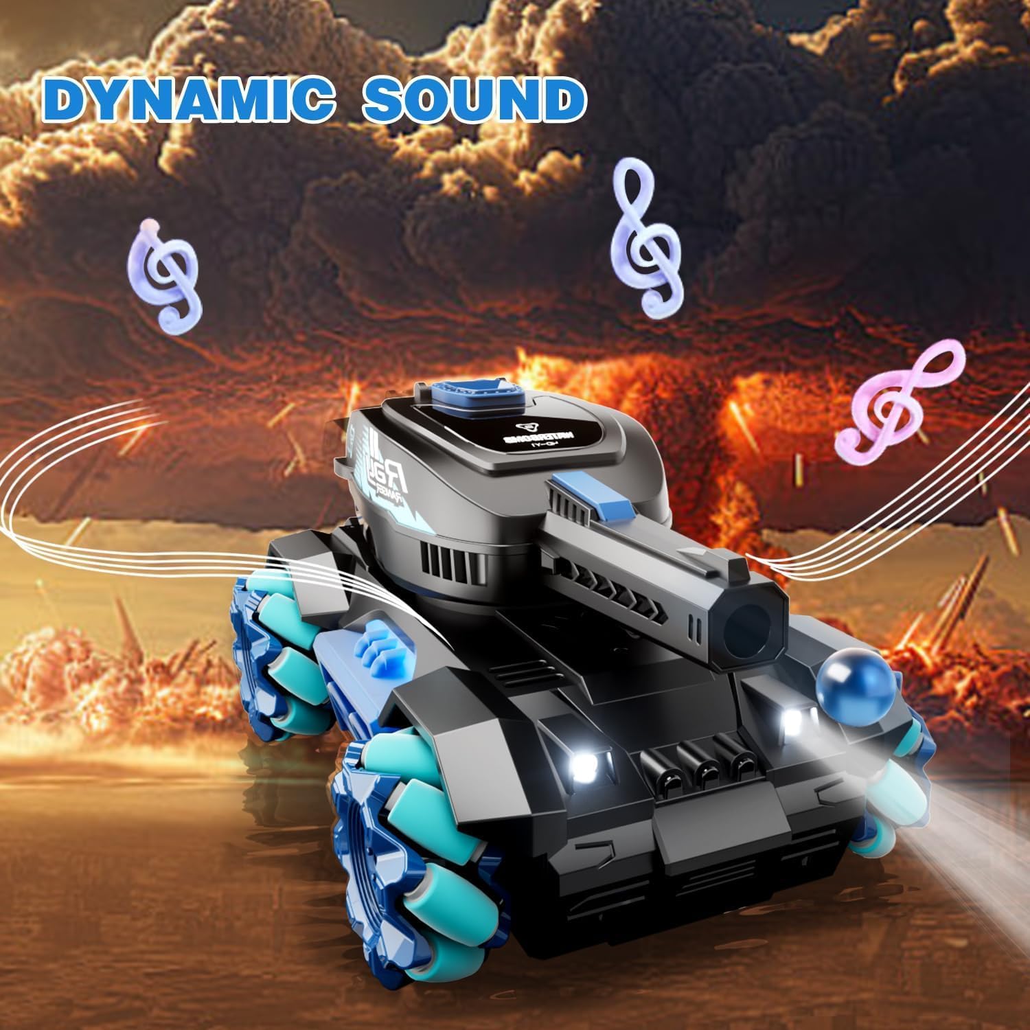 Remote Control Tank Six - wheeled Stunt Car 24g Gesture Sensing Children's Toys - skylit