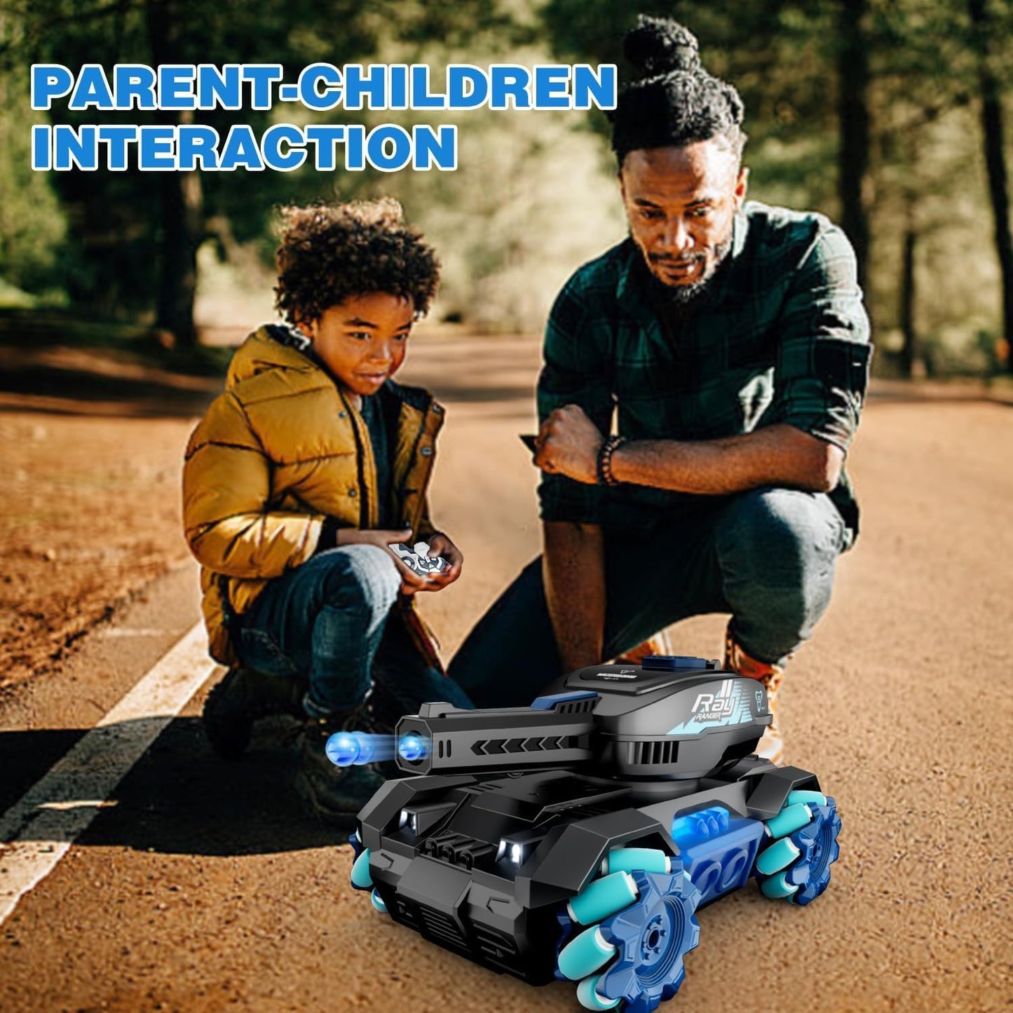 Remote Control Tank Six - wheeled Stunt Car 24g Gesture Sensing Children's Toys - skylit