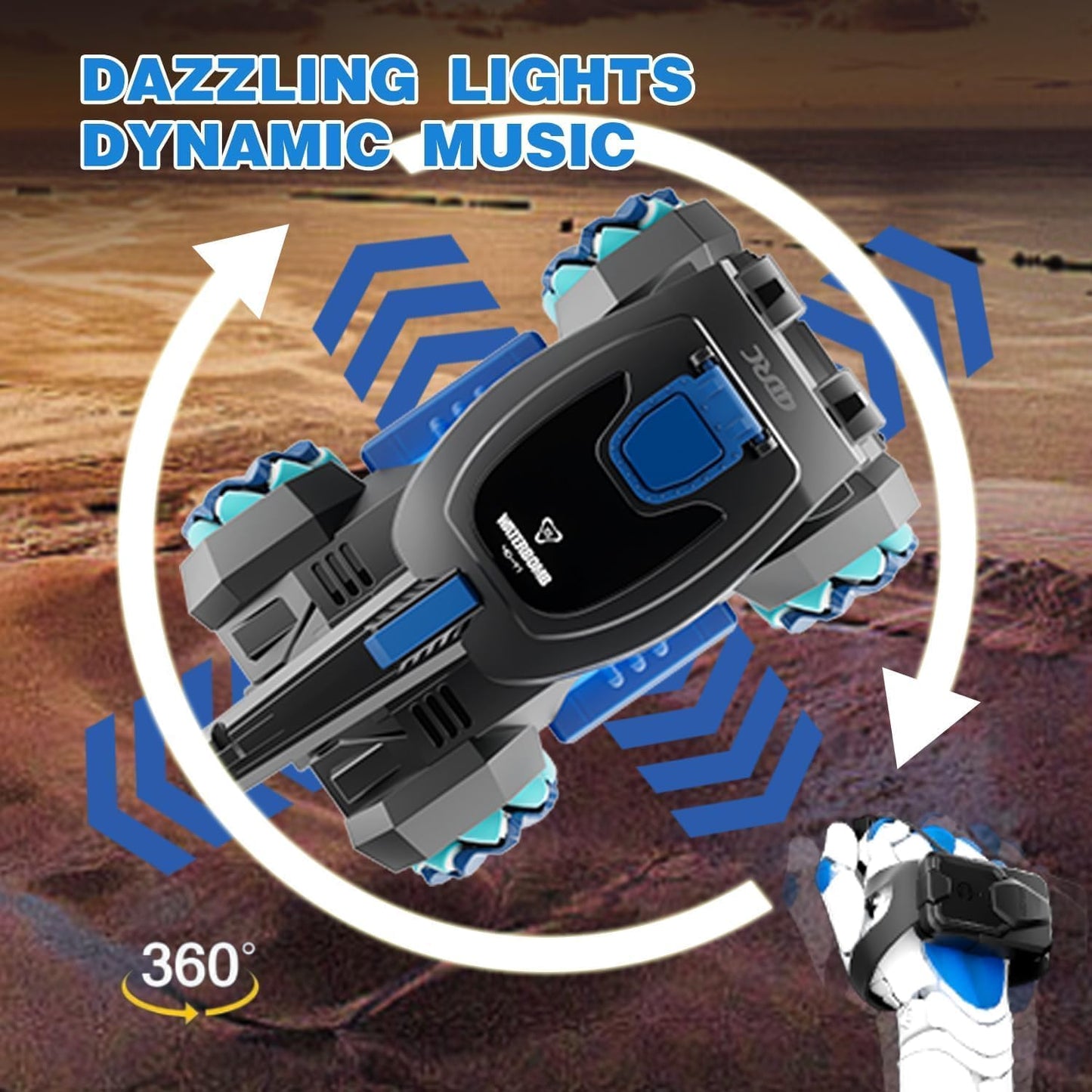 Remote Control Tank Six - wheeled Stunt Car 24g Gesture Sensing Children's Toys - skylit