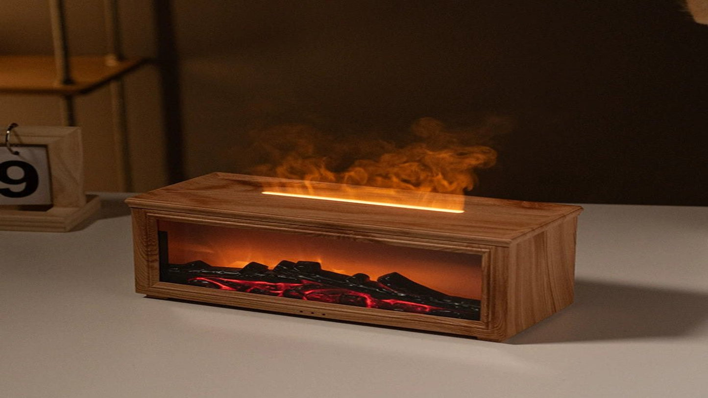 Simulation 3d Fireplace Flame Aroma Diffuser Household Desk - skylit