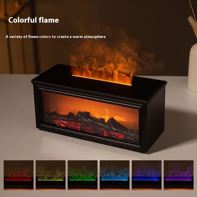 Simulation 3d Fireplace Flame Aroma Diffuser Household Desk - skylit