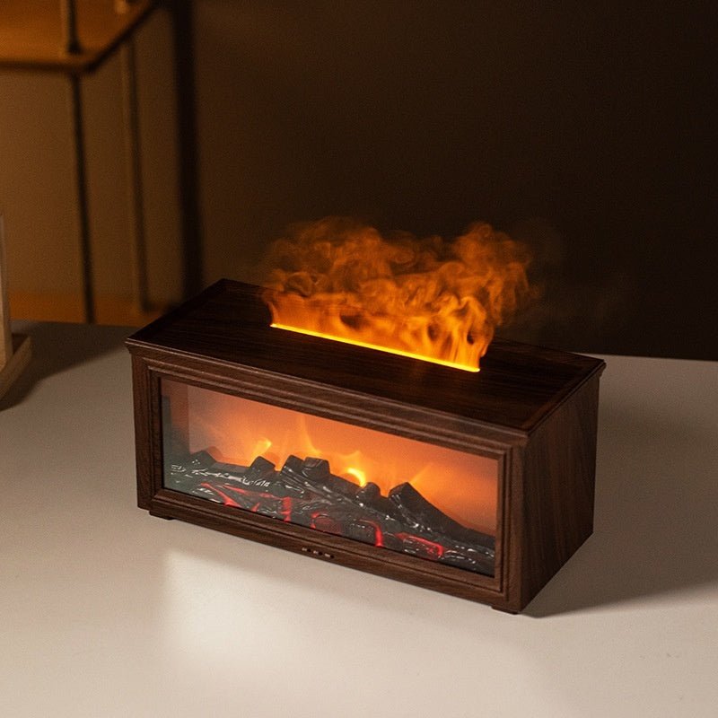 Simulation 3d Fireplace Flame Aroma Diffuser Household Desk - skylit