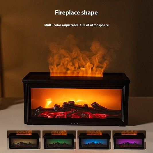 Simulation 3d Fireplace Flame Aroma Diffuser Household Desk - skylit