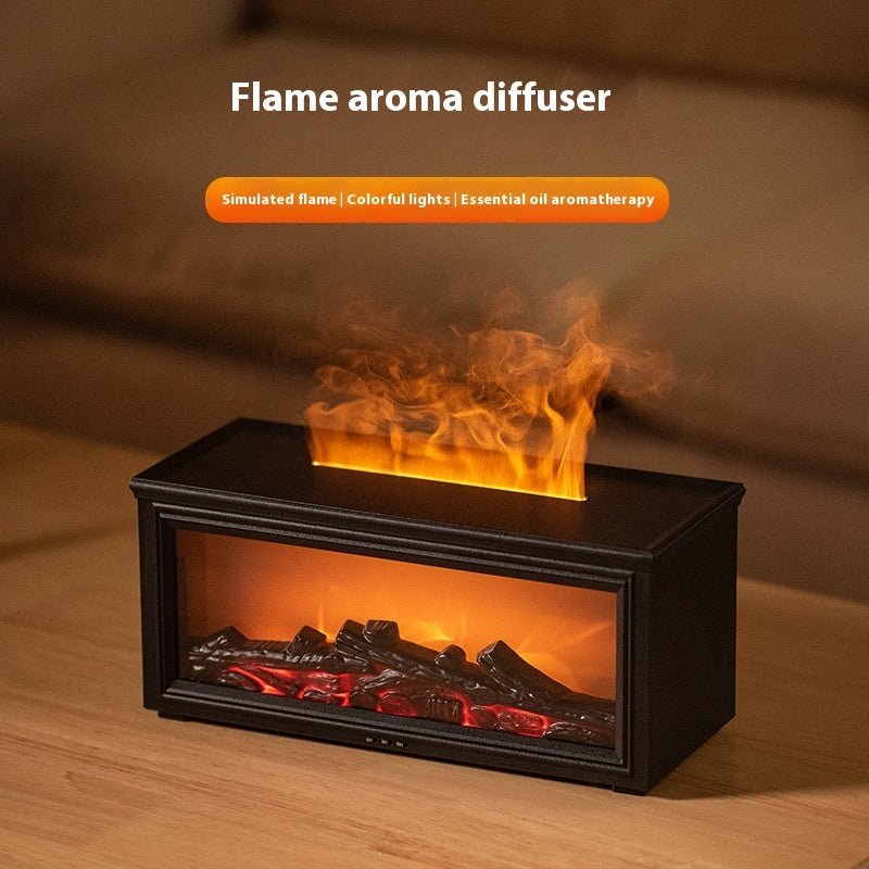 Simulation 3d Fireplace Flame Aroma Diffuser Household Desk - skylit