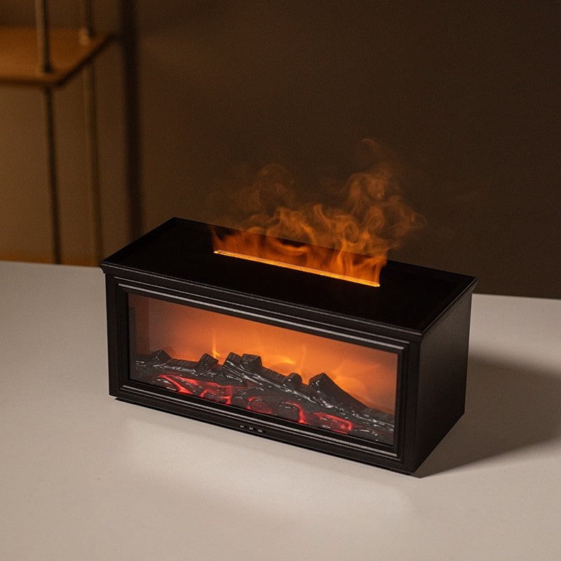 Simulation 3d Fireplace Flame Aroma Diffuser Household Desk - skylit
